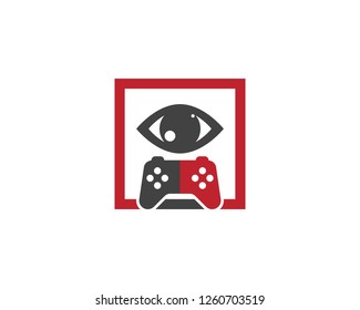 eye game view logo template