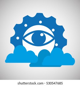 eye gear cloud information design vector illustration eps 10