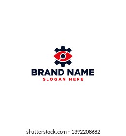 Eye gear logo modern design template 