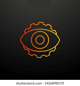 eye and gear nolan icon. Elements of startup set. Simple icon for websites, web design, mobile app, info graphics