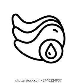 Eye gel patches line icon. Linear logo for cosmetics. Simple illustration of eye mask. Contour isolated vector sign on white background. Trend care products
