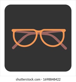 Eye glass icon Flat vector illustration