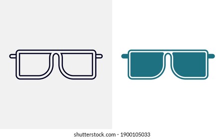 Eye glass icon vector template, Travel design icon concepts, Creative design