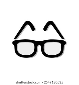 eye glass icon with white background