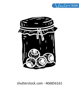 eye glass jar. vector illustration