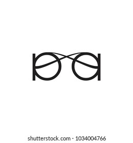 Eye glass logo design vector