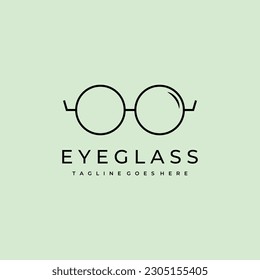 eye glass, spectacles logo vector illustration design graphic