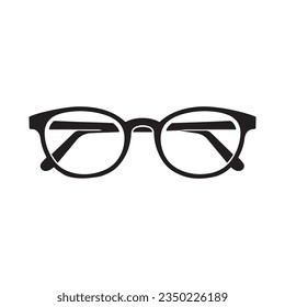 Eye glasses black Icon Design Illustration