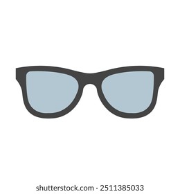 Eye Glasses clear lenses illustration. Intelligent, Geek style. Vector