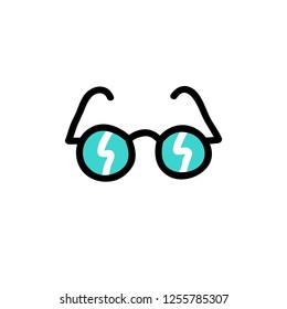eye glasses doodle icon