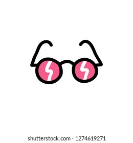 eye glasses doodle icon