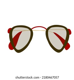 Gafas de ojos. Ilustración del vector Doodle