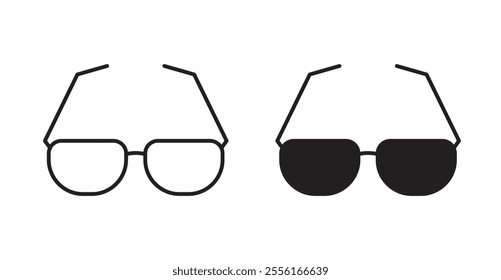 Eye glasses Filled flat icons set for apps and web ui designs.