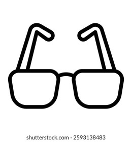 Eye Glasses Glyph Icon Design For Personal nad Commercial Use