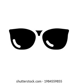 eye glasses glyph icon vector. eye glasses sign. isolated contour symbol black illustration
