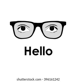 Eye glasses hello