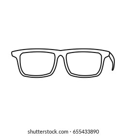 eye glasses hipster style frames icon