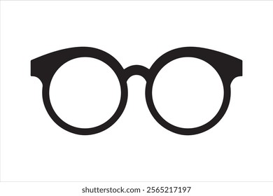 eye glasses icon. black eye glasses vector icon on white background.