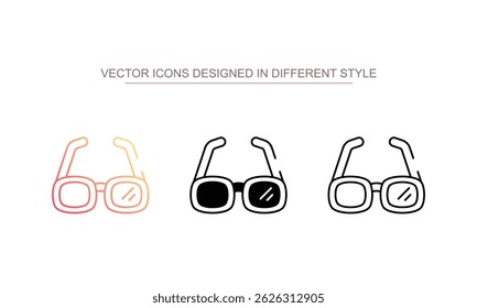 Diseño de icono de gafas de ojo con fondo blanco