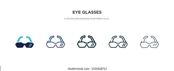 eye glasses icon in different style vector illustration. two colored and black eye glasses vector icons designed in filled, outline, line and stroke style can be used for web, mobile, ui