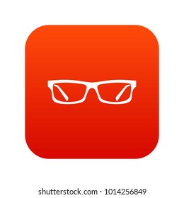 Eye glasses icon digital red for any design isolated on white vector illustration