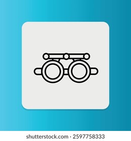Eye Glasses icon. Editable stroke. Vector illustration.