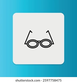 Eye Glasses icon. Editable stroke. Vector illustration.