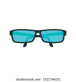 Eye glasses icon. Flat illustration of eye glasses vector icon for web design