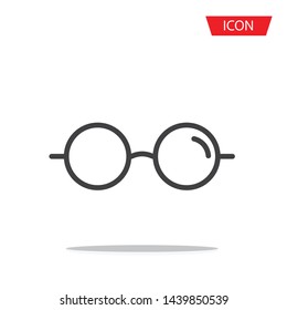 eye glasses icon isolated on white background.