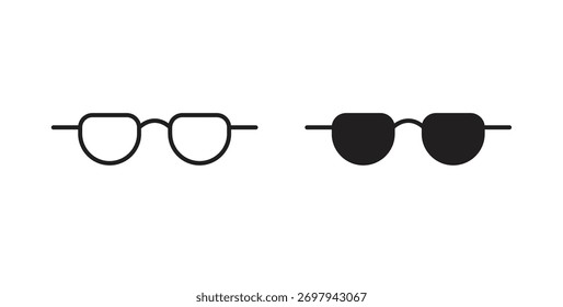 Eye glasses icon line. eps 10 vector illustration