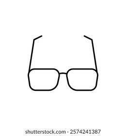 Eye glasses icon linear logo isolated