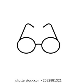 Eye glasses icon logo sign set vector outline