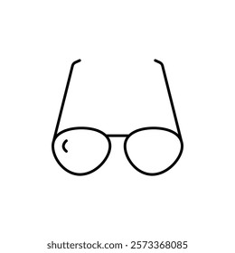 Eye glasses icon Outline thin set