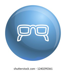 Eye glasses icon. Outline eye glasses vector icon for web design isolated on white background