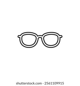 Eye glasses icon Outline vector line symbol