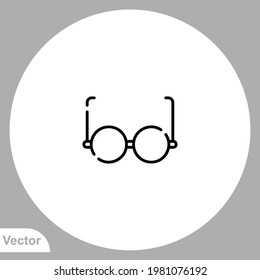 Eye glasses icon sign vector,Symbol, logo illustration for web and mobile