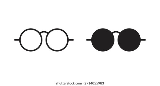 Diseños de Vector de silueta de icono de gafas de ojo. Trazos editables