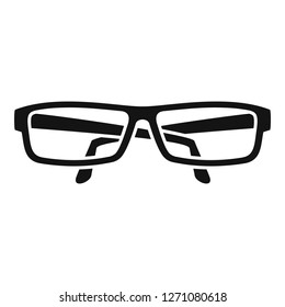 Eye glasses icon. Simple illustration of eye glasses vector icon for web design isolated on white background