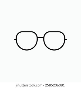 Eye glasses icon. simple vector icon