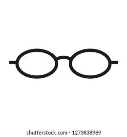 Eye glasses icon style flat trendy vector logo 