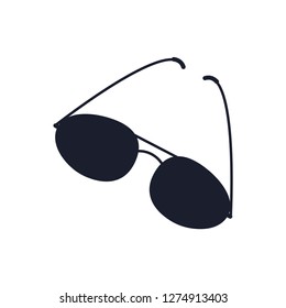 Eye glasses icon style flat trendy