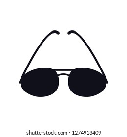 Eye glasses icon style flat trendy