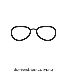 Eye glasses icon style flat trendy