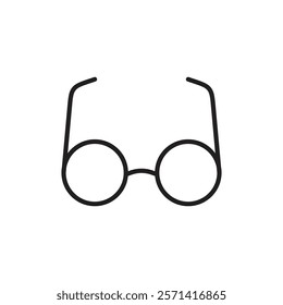 Eye glasses icon Thin line vector