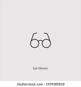 eye glasses icon vector icon.Editable stroke.linear style sign for use web design and mobile apps,logo.Symbol illustration.Pixel vector graphics - Vector