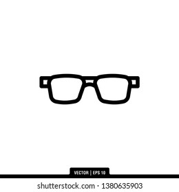 Eye Glasses Icon Vector Illustration Logo Template
