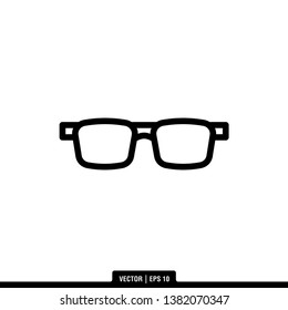 Eye Glasses Icon Vector Illustration Logo Template
