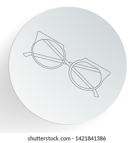Eye glasses icon. Vector illustration.