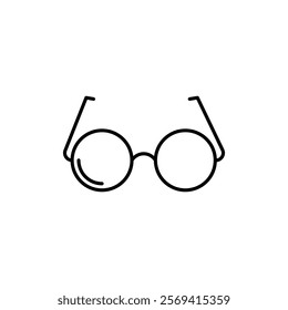 Eye glasses icon Vector logo outline