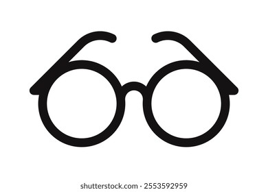 Eye glasses icons. Retro glasses symbol. Vector illustration.